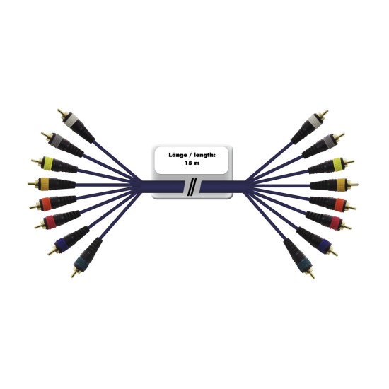 Cavo Frusta RCA 8x8, 15m - Alta Qualità, Flessibilità e Durata