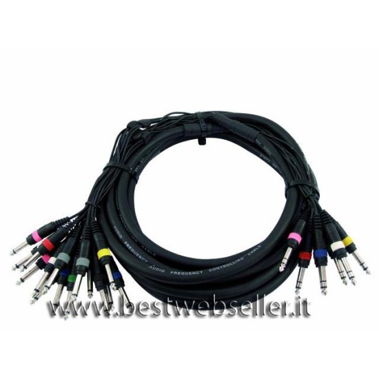 Cavo Frusta 8x Jack stereo/16x mono 15m Cavo Frusta 8x Jack stereo/16x mono 15m