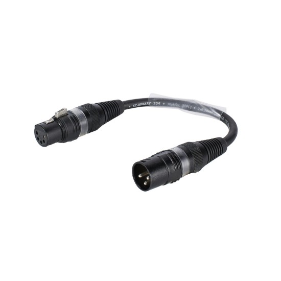 Cavo Adattatore SOMMER CABLE 3 poli XLR Maschio a 5 poli XLR Femmina - Nero, 0,15 m