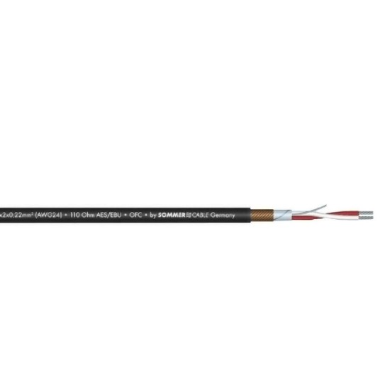 SOMMER CABLE Cavo DMX 2x0,22 mm² 100m Nero - Flessibile e Robusto per Illuminazione Professionale