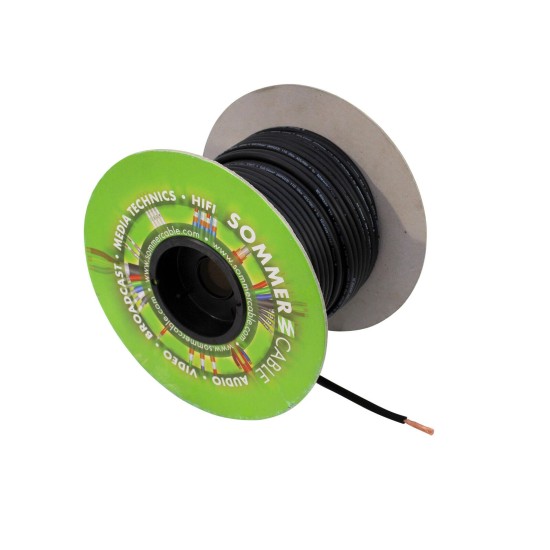 SOMMER CABLE Cavo DMX 2x0,34 mm² 100m Nero - Alta Qualità per Illuminazione Scenografica