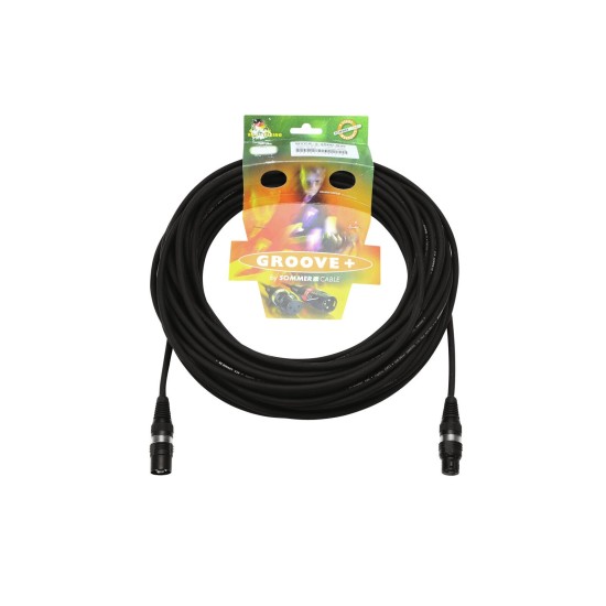 Sommer Cable Cavo DMX XLR 3 Poli 25m Nero - Alta Qualità per Illuminazione e Audio