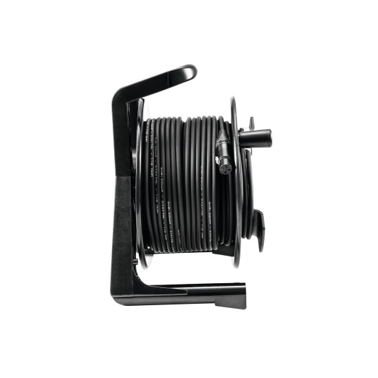 PSSO Avvolgicavo DMX XLR 30m Neutrik Nero - Cavo Professionale per Illuminazione Scenografica