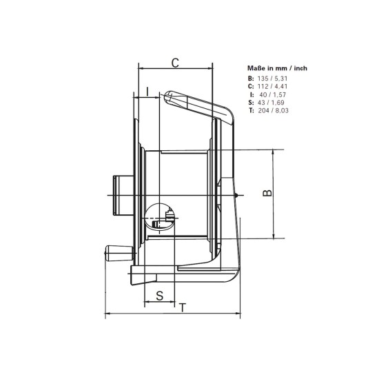 SCHILL Avvolgicavo GT 235.RM per Cavi XLR, LS, CEE e Multicore - Resistente e Testato sul Campo