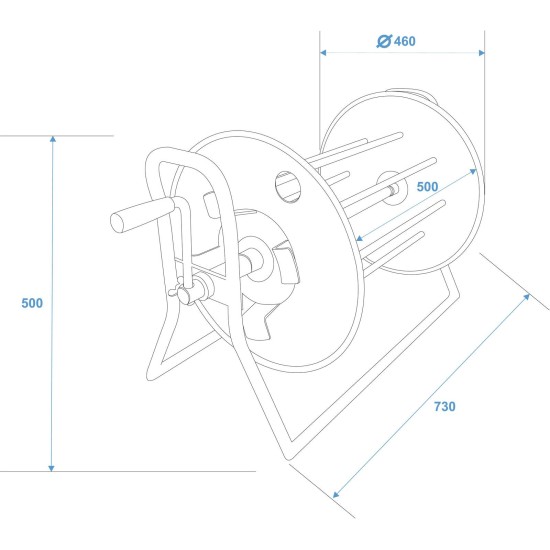 SCHILL Avvolgicavo in Metallo SK4602.RM per Microcavi e Multicore - Diametro 460mm