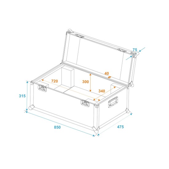 Custodia Professionale ROADINGER per ANTARI M-5/M-8/M-10 - Flightcase Alta Qualità