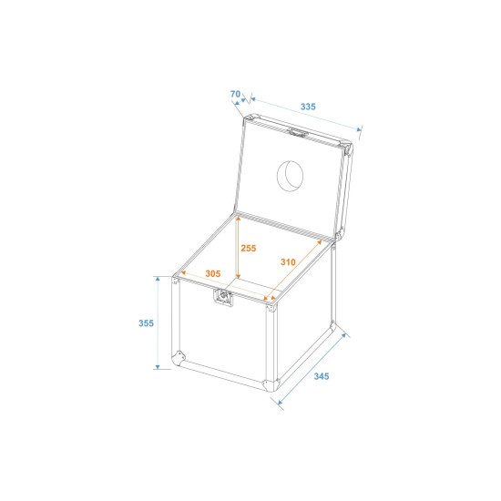 Custodia Protettiva per Sfera Specchiata 30 cm - Flight Case Robusto e Sicuro