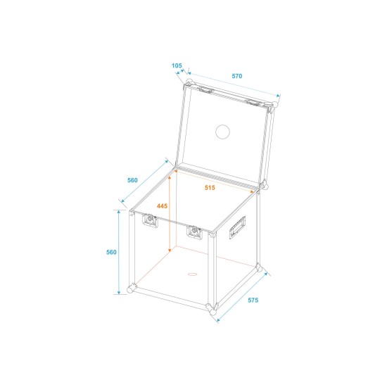 Custodia Professionale per Sfera Specchiata 50 cm - Flight Case Resistente