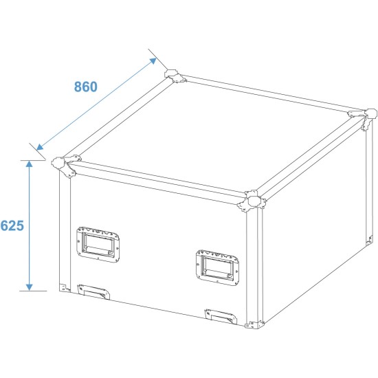 Custodia Professionale con Rotelle per Sfera Specchiata 75 cm - Flight Case Robusto
