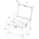 ROADINGER Flightcase EPS-56 per 4 Proiettori PAR-56 Spot Corti - Custodia Protettiva