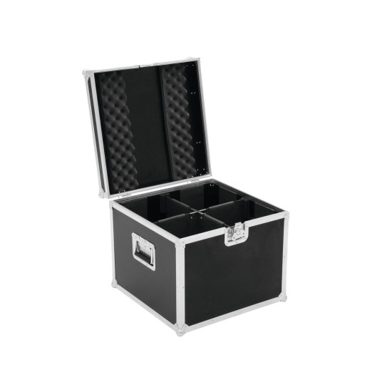 ROADINGER Flightcase Professionale per 4 PAR-56 Spot, Custodia Universale Extra Alta