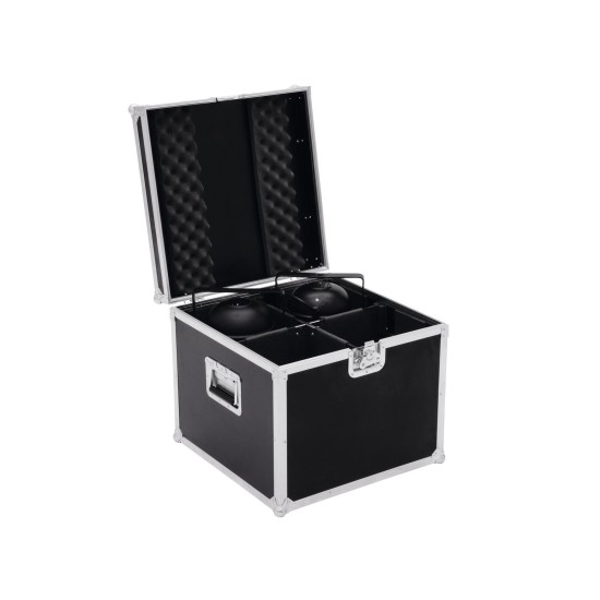 ROADINGER Flightcase Professionale per 4 PAR-56 Spot, Custodia Universale Extra Alta