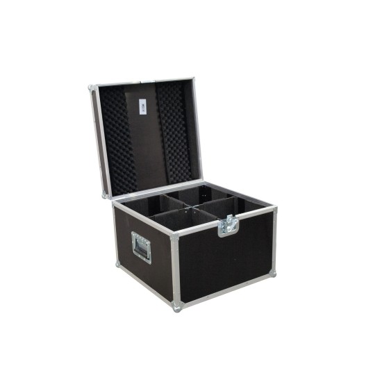 ROADINGER Flightcase PRO per 4x PAR-64 Spot, Custodia Universale in Legno di Betulla