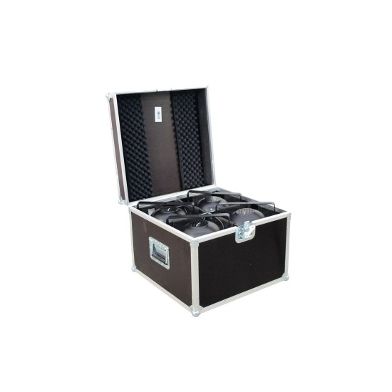 ROADINGER Flightcase PRO per 4x PAR-64 Spot, Custodia Universale in Legno di Betulla