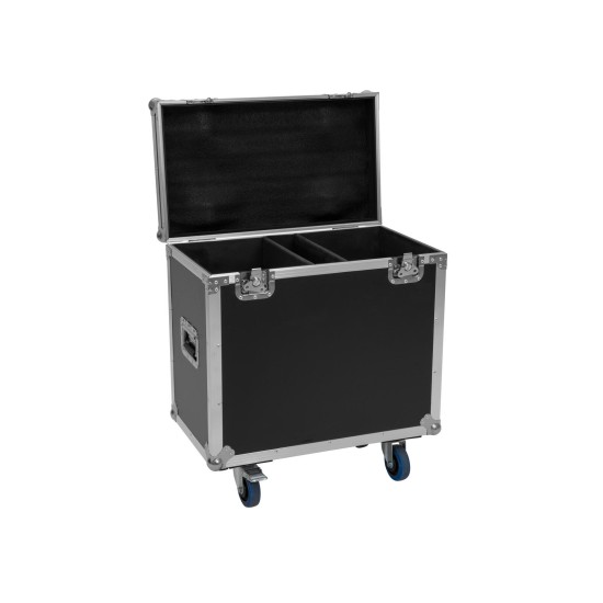 ROADINGER Flightcase con Ruote per 2 IP TMH-H420 - Custodia Protettiva in Legno Laminato