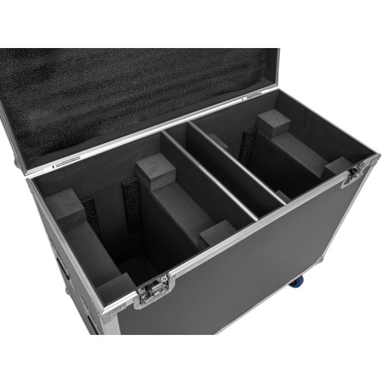 ROADINGER Flightcase Professionale con Rotelle per 2 Proiettori LED TMH-H760