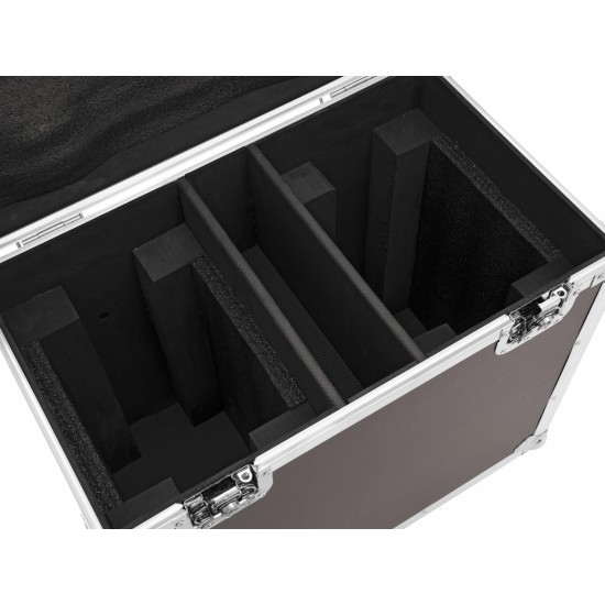 ROADINGER Flightcase Professionale con Ruote per 2 TMH-X12 e Vano Accessori