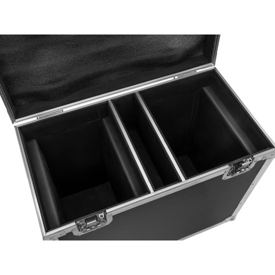 ROADINGER Flightcase per 2 TMH-S200 con Ruote e Imbottitura in Schiuma