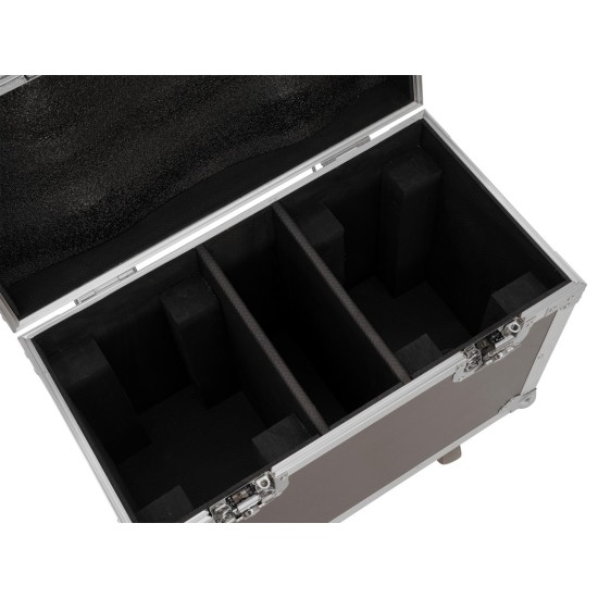 Flightcase ROADINGER per 2 TMH-S90/H90/B90 con Ruote Girevoli - Protezione e Trasporto Ottimali