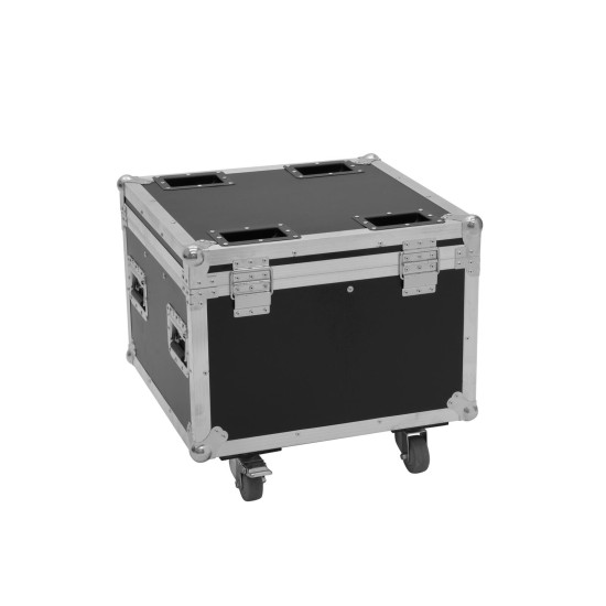 ROADINGER Flightcase Professionale con Ruote per 4 Proiettori LED TMH-S90/H90/B90