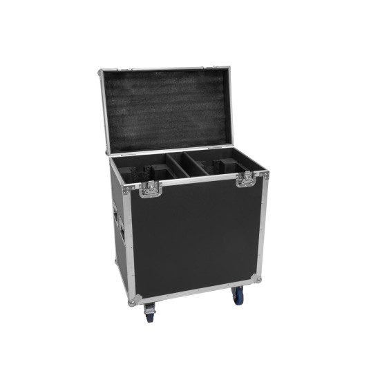 ROADINGER Flightcase con Ruote per 2 TMH-S400 - Custodia Protettiva con Vano Accessori
