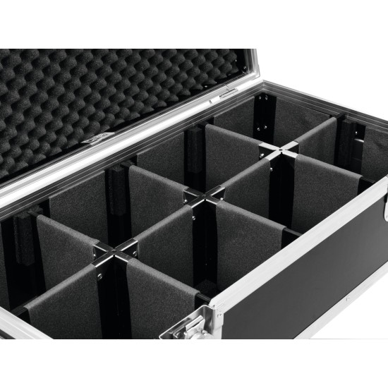 ROADINGER Flightcase Professionale per 8 AKKU UP-4 con Carica Integrata