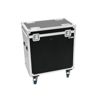 ROADINGER Flightcase PRO per 2 PFE-100/120 con Ruote, Vani Accessori e Imbottitura in Schiuma
