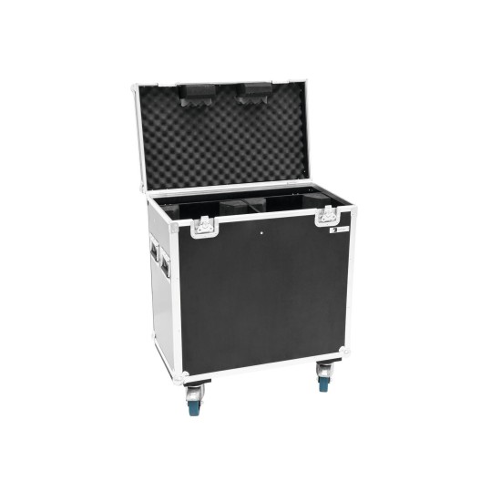 ROADINGER Flightcase PRO per 2 PFE-100/120 con Ruote, Vani Accessori e Imbottitura in Schiuma