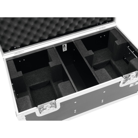 ROADINGER Flightcase Professionale per 2 THA-40 PC con Vano Accessori e Serrature a Farfalla