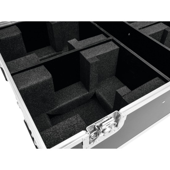 ROADINGER Flightcase Professionale 4x THA-40 PC con Ruote Girevoli e Vano Accessori