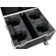ROADINGER Flightcase PRO con Ruote per 4 LED TMH-X1 Beam a Testa Mobile