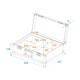 ROADINGER Flightcase per 4x LED IP PAR 3x12W HCL - Custodia Protettiva Professionale