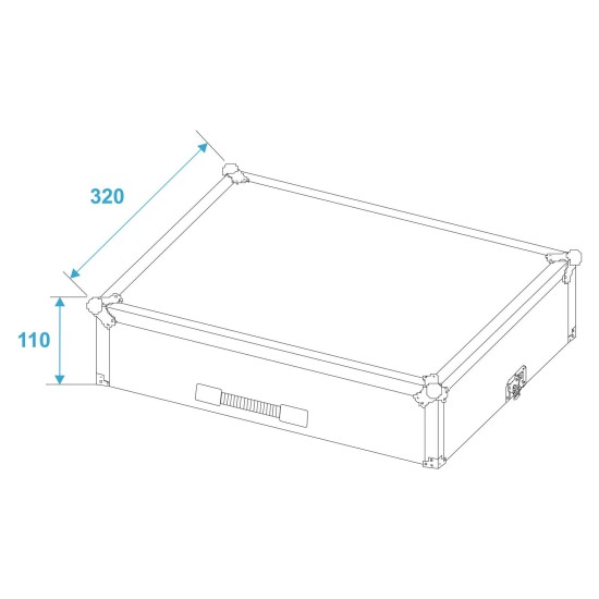 ROADINGER Flightcase DMX Move Bigfoot - Custodia Professionale con Imbottitura in Schiuma e Telaio in Alluminio