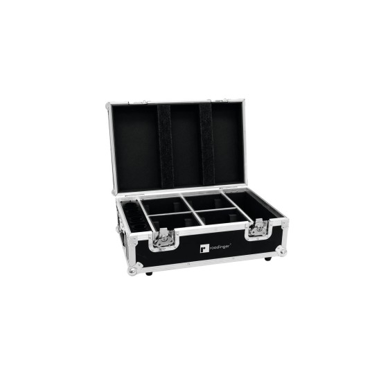 ROADINGER Flightcase per 4 AKKU TL-3 Trusslight con QuickDMX e Funzione di Ricarica