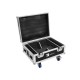 Flightcase ROADINGER per 4 AKKU IP UP-4 QuickDMX con Ricarica e Ruote Girevoli