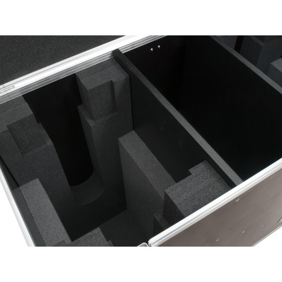 ROADINGER Flightcase Professionale per 2 DMH-300 LED con Ruote Girevoli e Vano Accessori