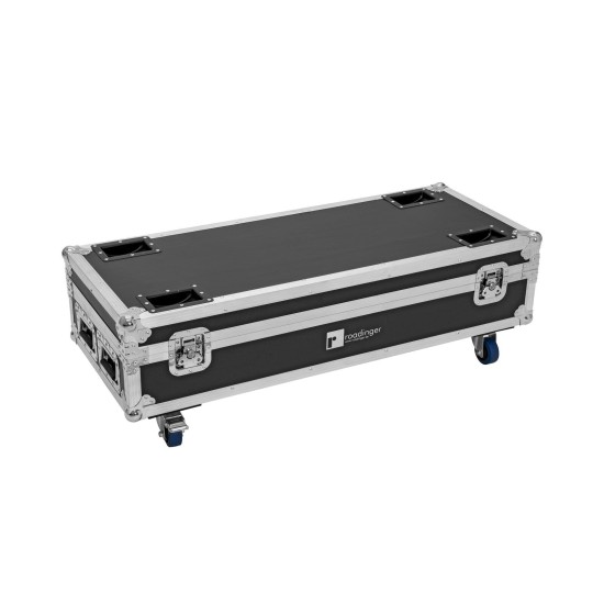 Flightcase ROADINGER per 8 AKKU IP UP-4 QuickDMX con Ricarica e Ruote Girevoli