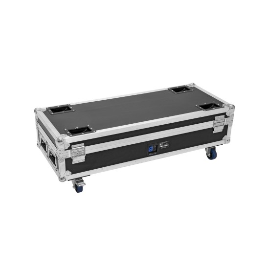Flightcase ROADINGER per 8 AKKU IP UP-4 QuickDMX con Ricarica e Ruote Girevoli