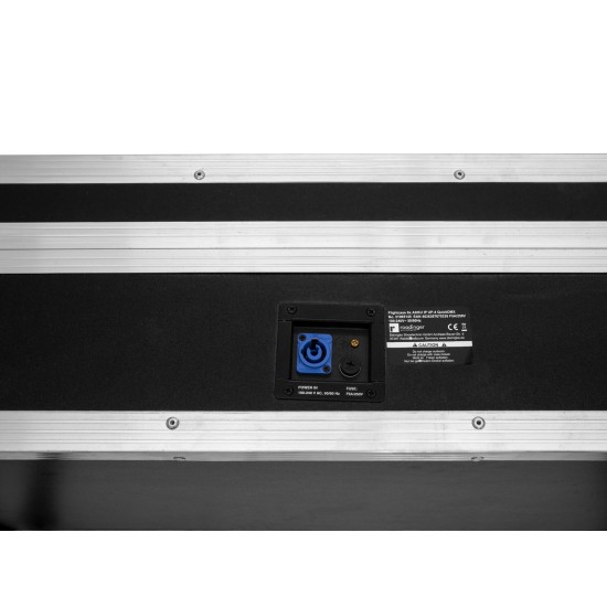 Flightcase ROADINGER per 8 AKKU IP UP-4 QuickDMX con Ricarica e Ruote Girevoli