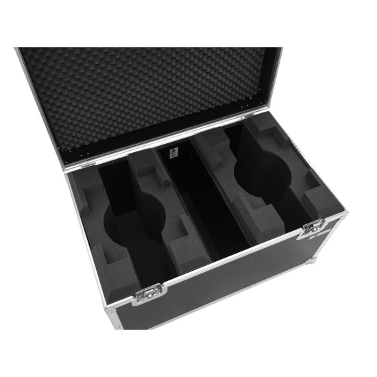 ROADINGER Flightcase Professionale per 2 Moving Head LED TMH-X7 con Vano Accessori
