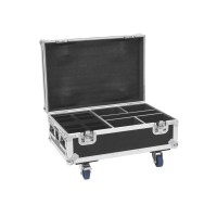 ROADINGER Flightcase Professionale con Ricarica per 4 AKKU IP UP-4 Plus HCL Spot WDMX
