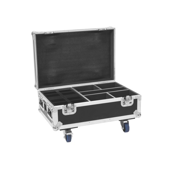 ROADINGER Flightcase Professionale con Ricarica per 4 AKKU IP UP-4 Plus HCL Spot WDMX