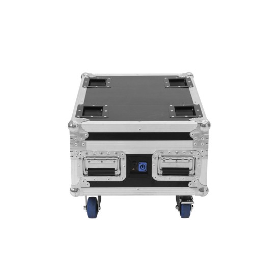 ROADINGER Flightcase Professionale con Ricarica per 4 AKKU IP UP-4 Plus HCL Spot WDMX