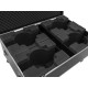 ROADINGER Flightcase per 4 LED TMH-X19 Moving Head con Ruote Girevoli e Hardware di Marca