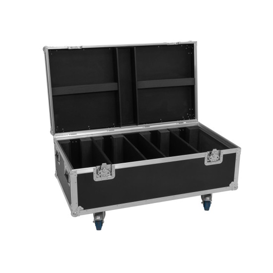 ROADINGER Flightcase 4x Multiflood Pro con Ruote Girevoli - Custodia Professionale per Illuminazione