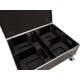 ROADINGER Flightcase PRO per 4 LED THA-150F con Ruote Girevoli e Vano Accessori