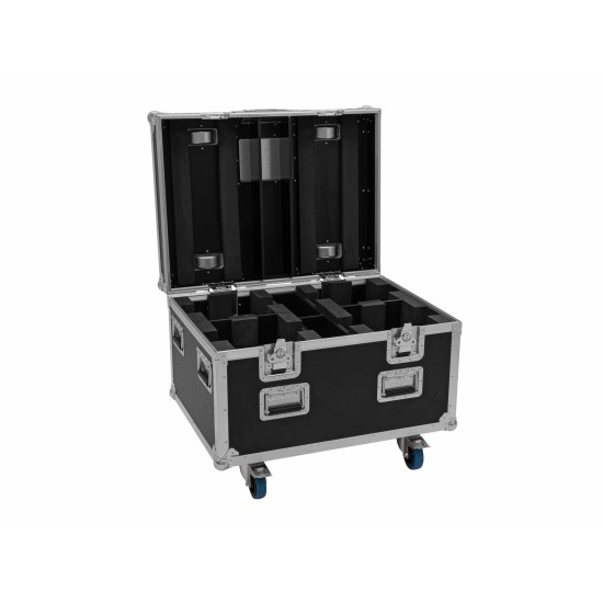 ROADINGER Flightcase Professionale per 4x LED TMH-X4 con Ruote e Vani Accessori