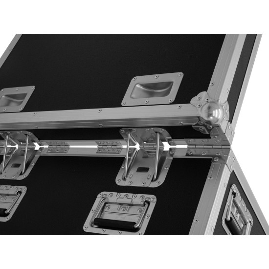 ROADINGER Flightcase Professionale per 4x LED TMH-X4 con Ruote e Vani Accessori