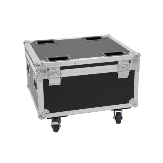 Flightcase ROADINGER per 4 AKKU IP PAR 7 QCL WDMX con Funzione di Ricarica e Ruote