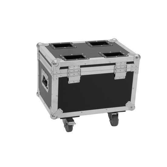 ROADINGER Flightcase con Ruote per 4 Luci LED TMH-13/17/S30/W36 - Custodia Professionale